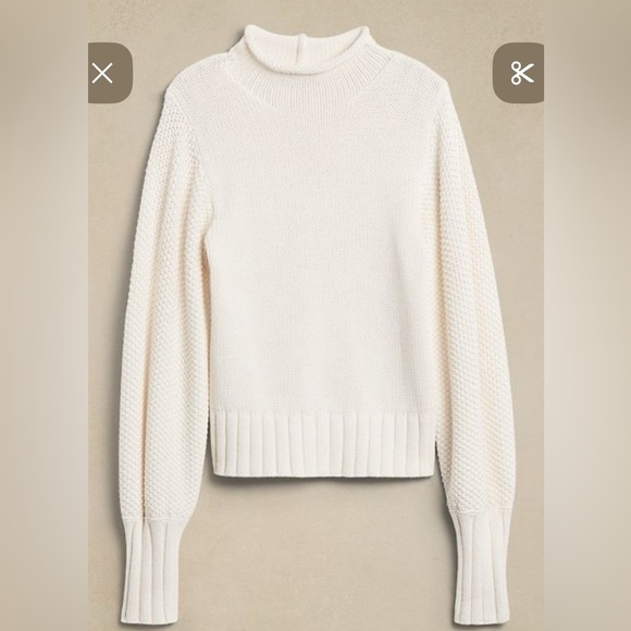 NWT Banana Republic Ilona Cotton-Wool Black Sweater Size XL (#817545) - Picture 2 of 7